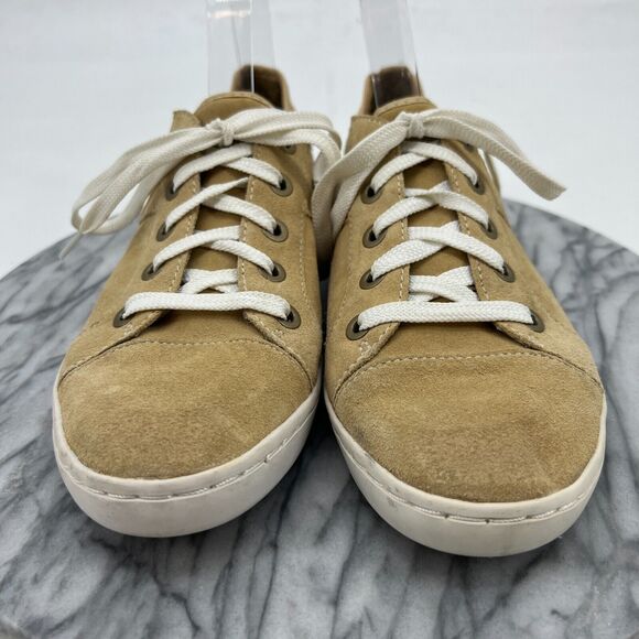 Rockport Walking Sneaker Shoe Womens 11 Tan Beige Suede Leather Low Cut Lace Up - Picture 5 of 11